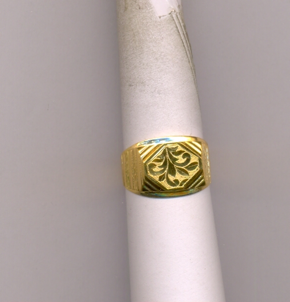 GOLD RING GENTS PLAIN FANCY