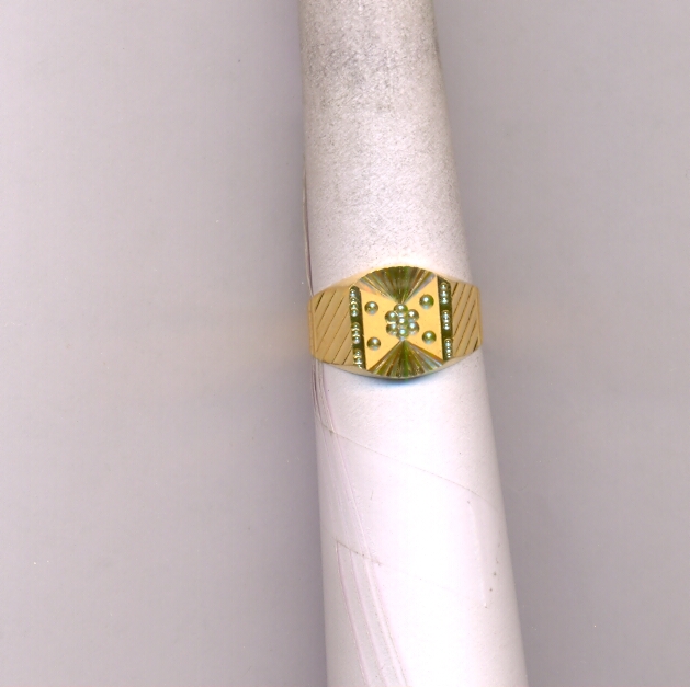 GOLD RING GENTS PLAIN FANCY