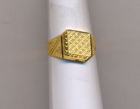GOLD RING GENTS PLAIN FANCY
