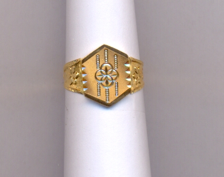 GOLD RING GENTS PLAIN FANCY