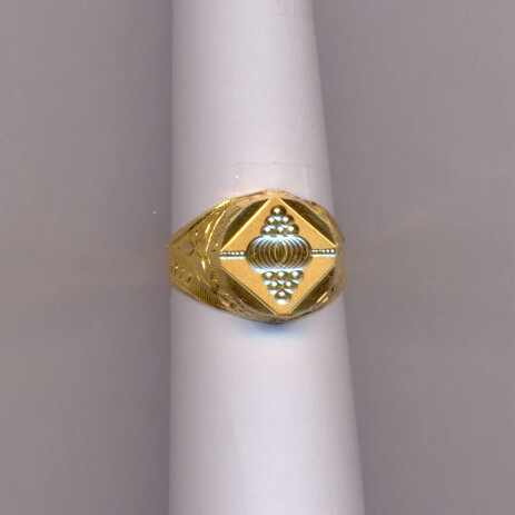 GOLD RING GENTS PLAIN FANCY