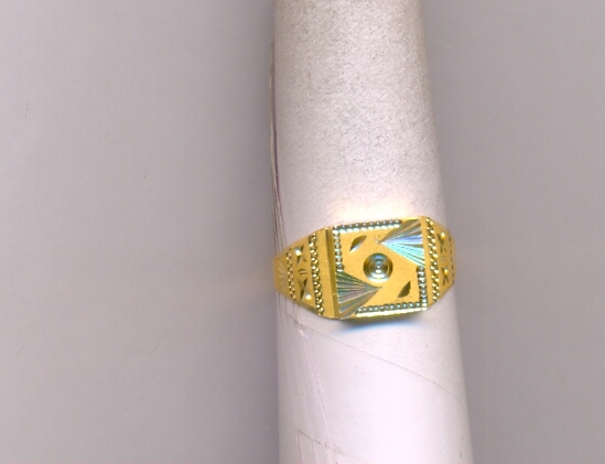 GOLD RING GENTS PLAIN FANCY
