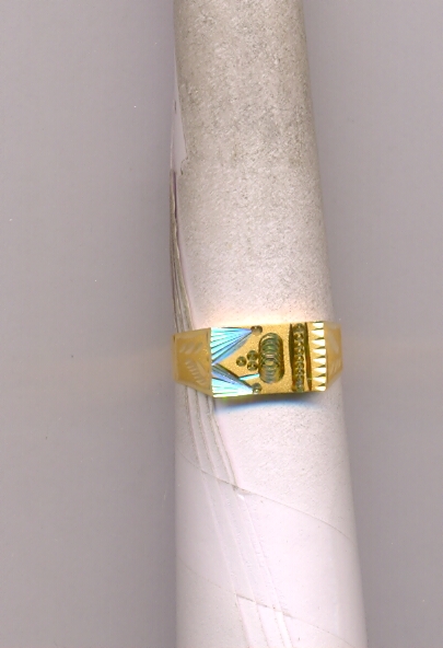 GOLD RING GENTS PLAIN FANCY