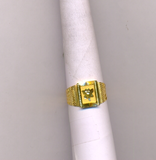 GOLD RING GENTS PLAIN FANCY