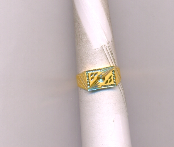 GOLD RING GENTS PLAIN FANCY