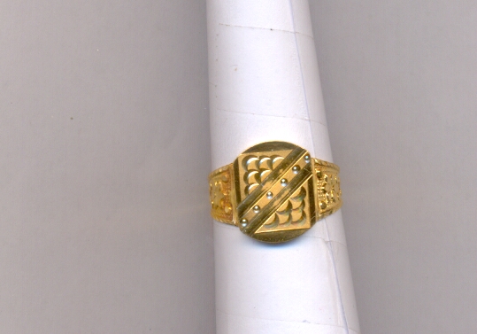 GOLD RING GENTS PLAIN FANCY