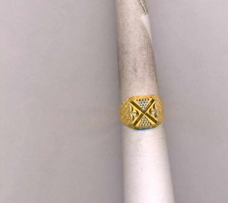 GOLD RING GENTS PLAIN FANCY