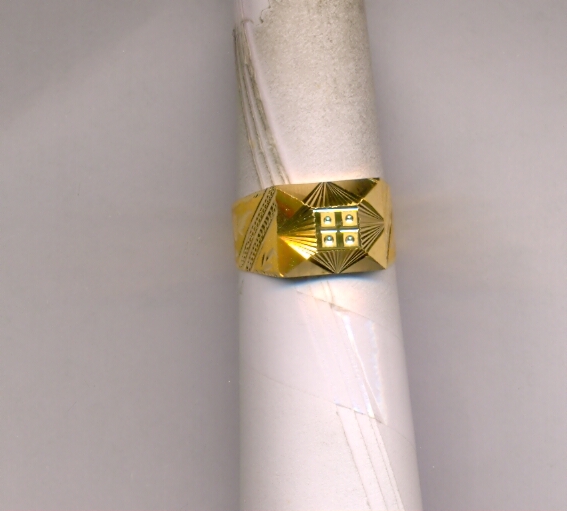 GOLD RING GENTS PLAIN FANCY