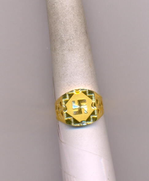 GOLD RING GENTS PLAIN FANCY
