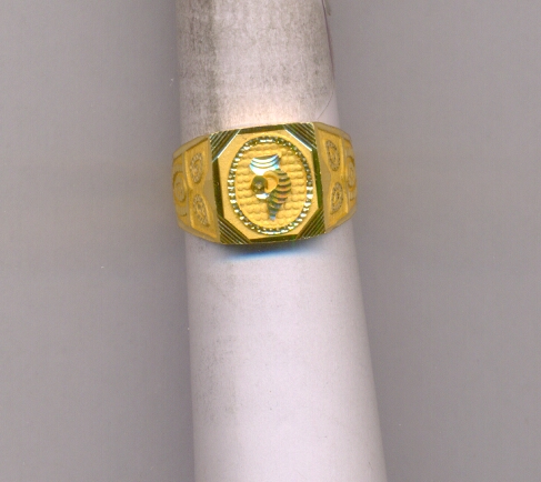 GOLD RING GENTS PLAIN FANCY