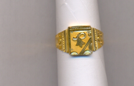 GOLD RING GENTS PLAIN FANCY