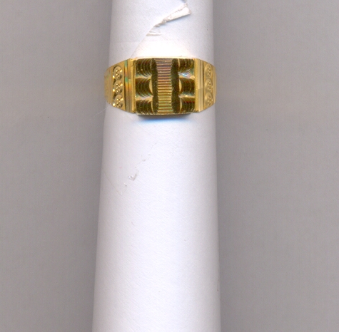 GOLD RING GENTS PLAIN FANCY