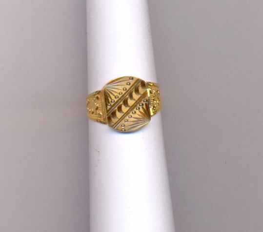 GOLD RING GENTS PLAIN FANCY