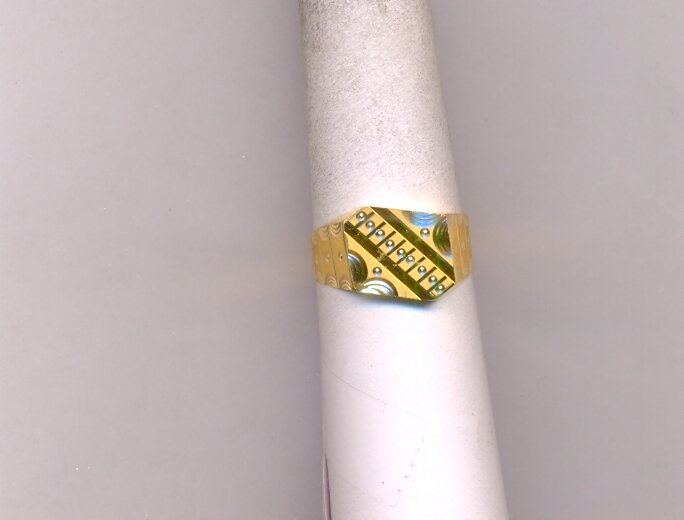 GOLD RING GENTS PLAIN FANCY