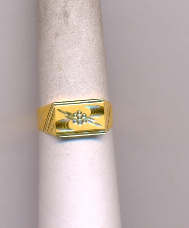 GOLD RING GENTS PLAIN FANCY