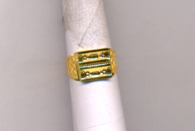 GOLD RING GENTS PLAIN FANCY