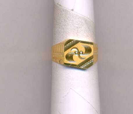 GOLD RING GENTS PLAIN FANCY