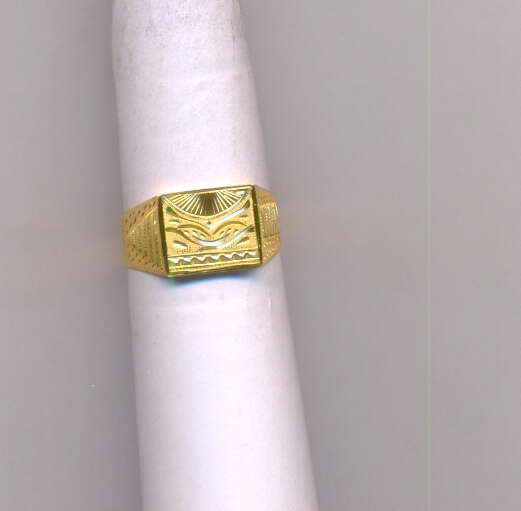 GOLD RING GENTS PLAIN FANCY