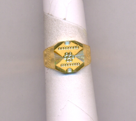 GOLD RING GENTS PLAIN FANCY