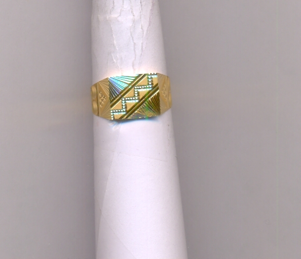 GOLD RING GENTS PLAIN FANCY