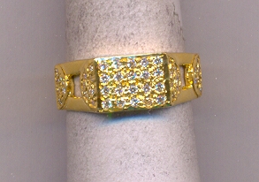 GOLD RING GENTS PLAIN FANCY