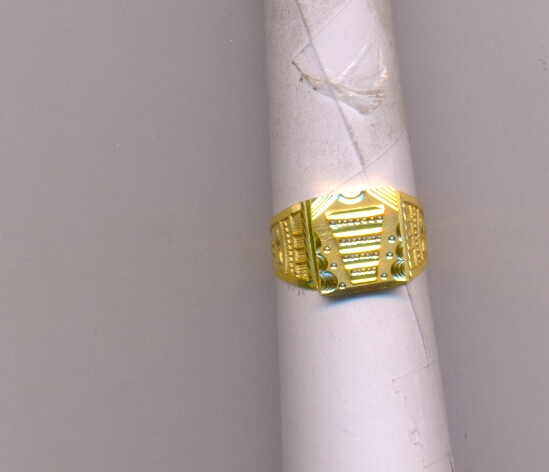 GOLD RING GENTS PLAIN FANCY