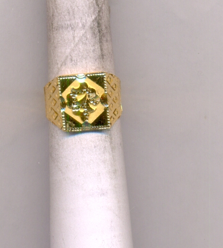 GOLD RING GENTS PLAIN FANCY