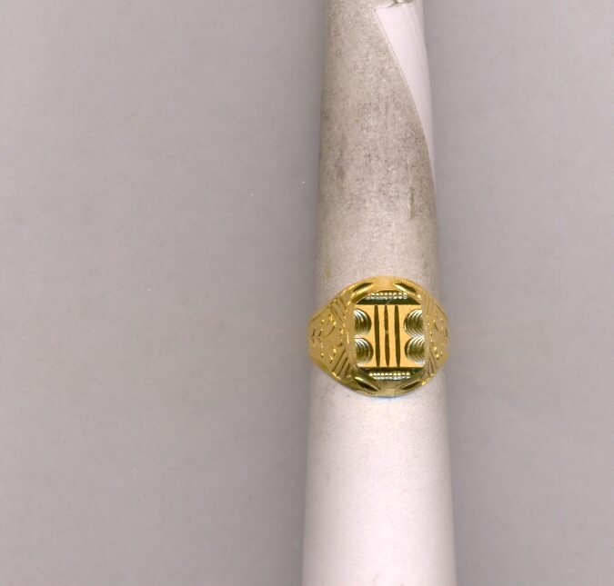 GOLD RING GENTS PLAIN FANCY
