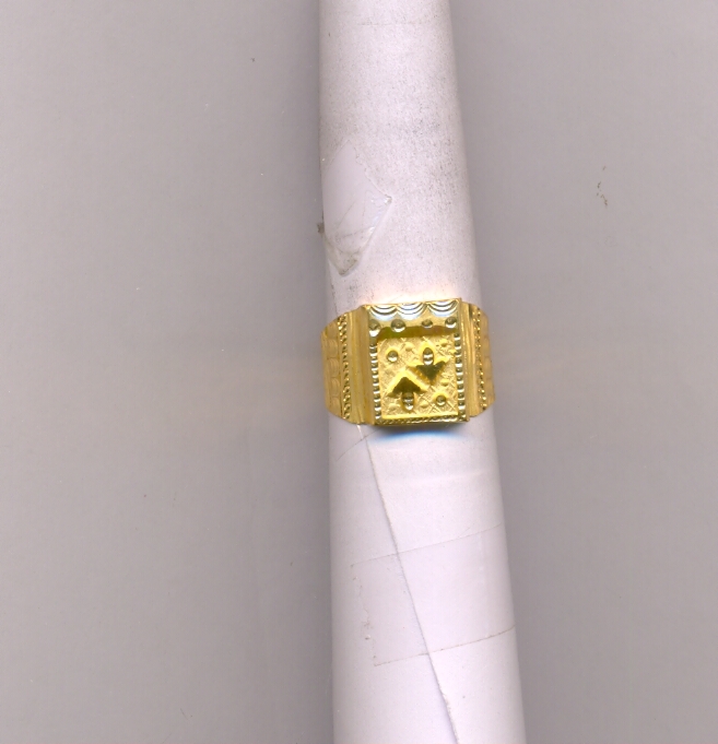 GOLD RING GENTS PLAIN FANCY
