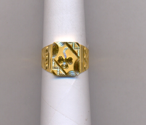 GOLD RING GENTS PLAIN FANCY