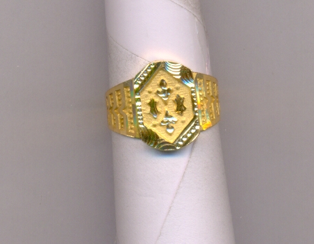 GOLD RING GENTS PLAIN FANCY