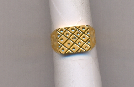 GOLD RING GENTS PLAIN FANCY