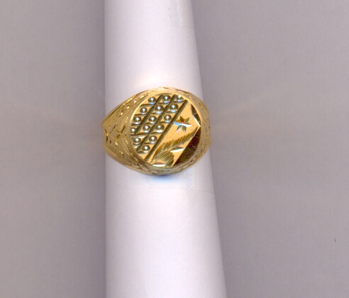GOLD RING GENTS PLAIN FANCY