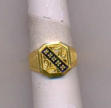 GOLD RING GENTS PLAIN FANCY