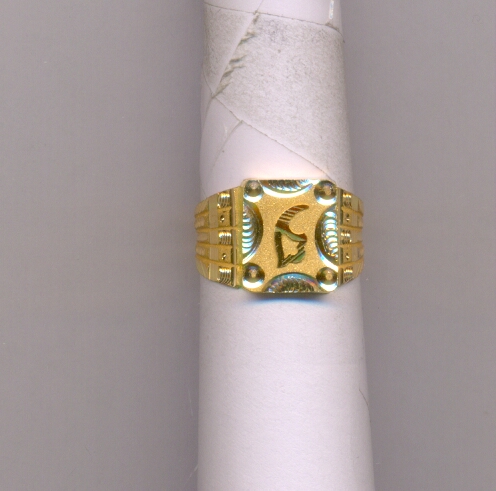 GOLD RING GENTS PLAIN FANCY