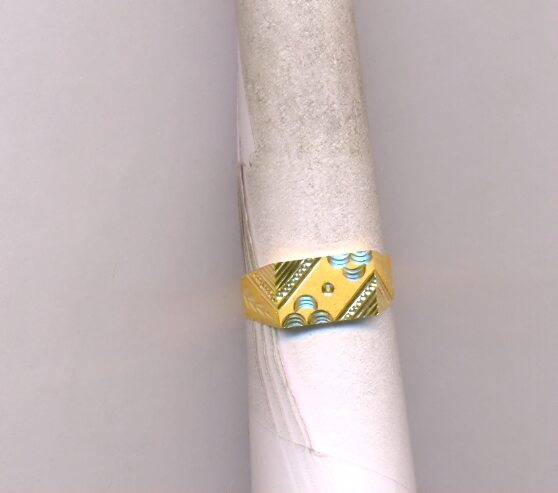 GOLD RING GENTS PLAIN FANCY