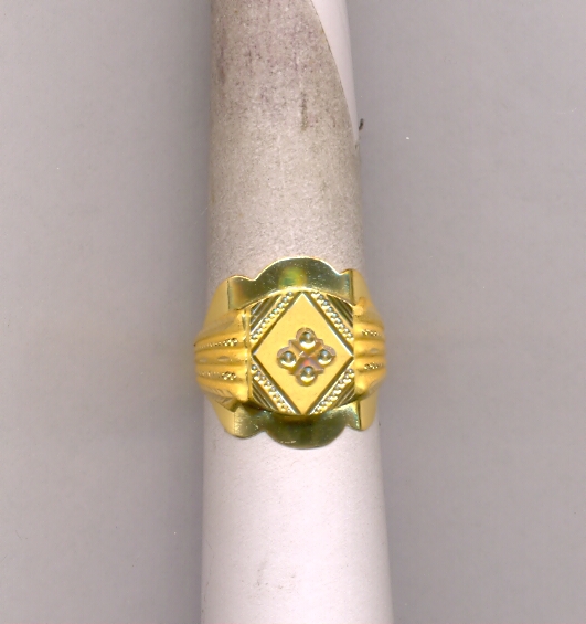 GOLD RING GENTS PLAIN FANCY