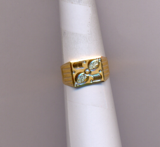 GOLD RING GENTS PLAIN FANCY