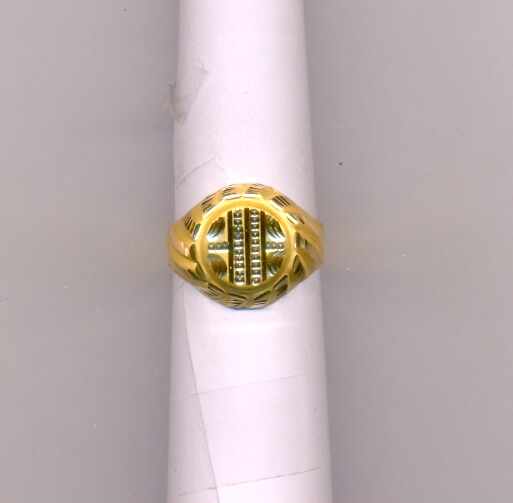 GOLD RING GENTS PLAIN FANCY