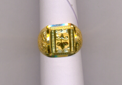 GOLD RING GENTS PLAIN FANCY