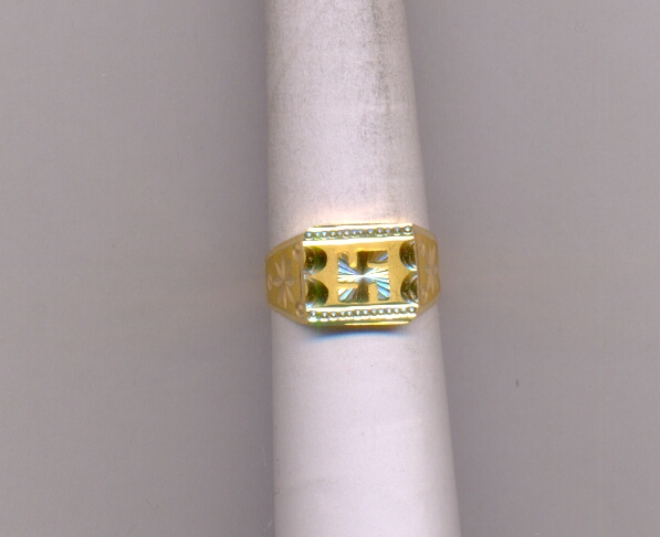 GOLD RING GENTS PLAIN FANCY