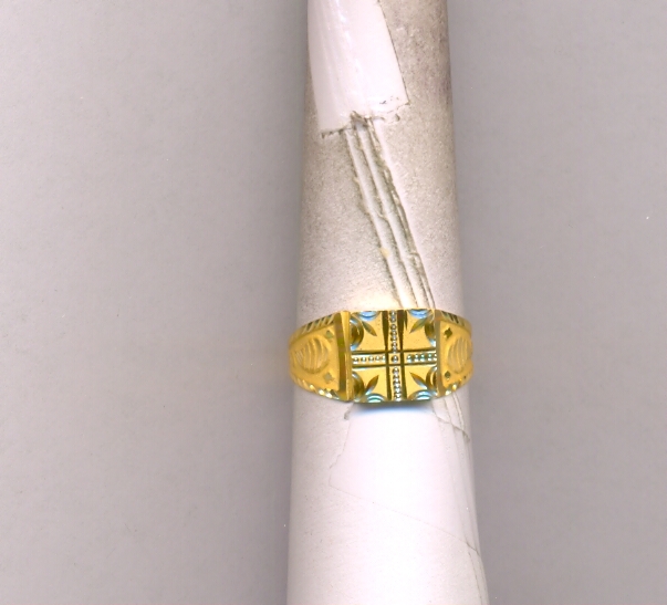 GOLD RING GENTS PLAIN FANCY