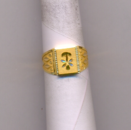 GOLD RING GENTS PLAIN FANCY