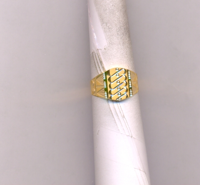 GOLD RING GENTS PLAIN FANCY