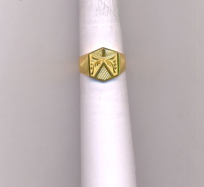 GOLD RING GENTS PLAIN FANCY