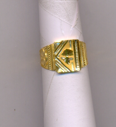 GOLD RING GENTS PLAIN FANCY