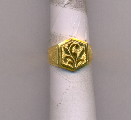 GOLD RING GENTS PLAIN FANCY