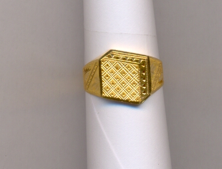GOLD RING GENTS PLAIN FANCY