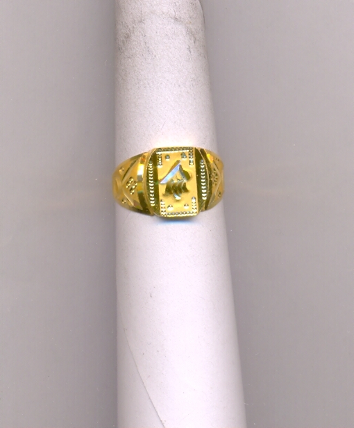 GOLD RING GENTS PLAIN FANCY