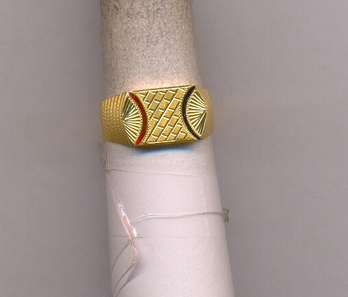 GOLD RING GENTS PLAIN FANCY